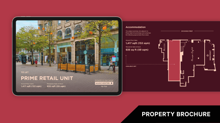 Bespoke marketing brochure: Exchange Street, Manchester.