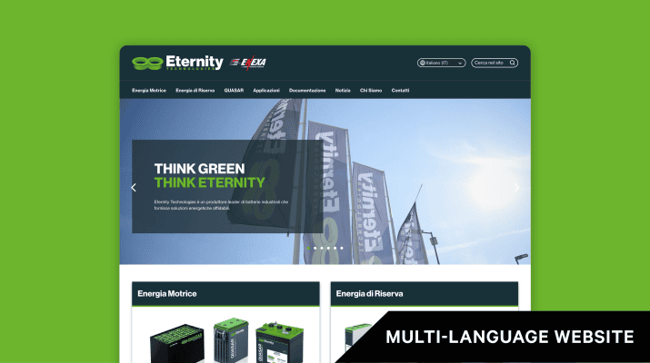Italian Language Website for Eternity Technologies